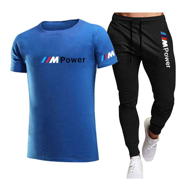 Fashion Leisure brand Men&apos;s Set Tracksuit Sportswear Track Suits Male Sweatsuit T-shirts &amp; Polos