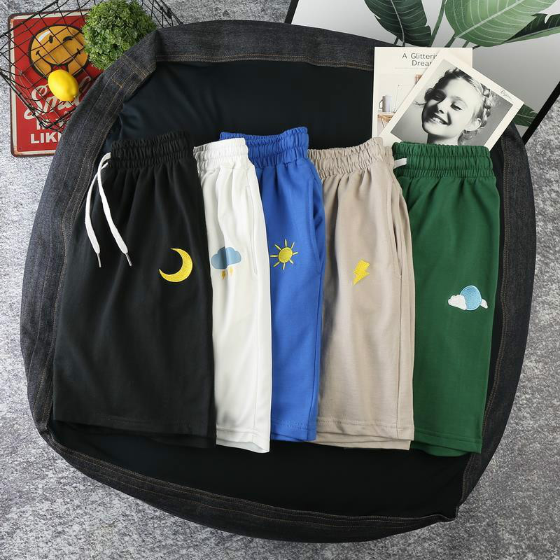 Hong Kong style big pants men&apos;s summer loose weather shorts trend wild ins super fire sports