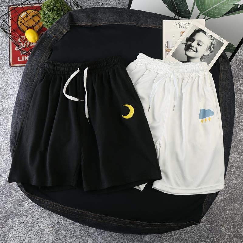 Hong Kong style big pants men&apos;s summer loose weather shorts trend wild ins super fire sports