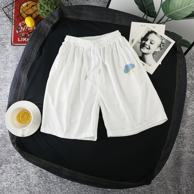 Hong Kong style big pants men&apos;s summer loose weather shorts trend wild ins super fire sports