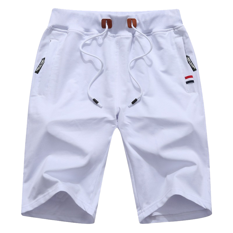 Men's Summer Breeches Shorts 2020 Cotton Casual Bermudas Black White Boardshorts Homme Shorts
