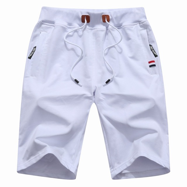 Men's Summer Breeches Shorts 2020 Cotton Casual Bermudas Black White Boardshorts Homme Shorts