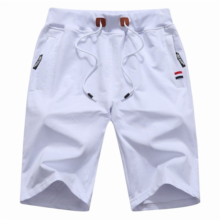 Men's Summer Breeches Shorts 2020 Cotton Casual Bermudas Black White Boardshorts Homme Shorts