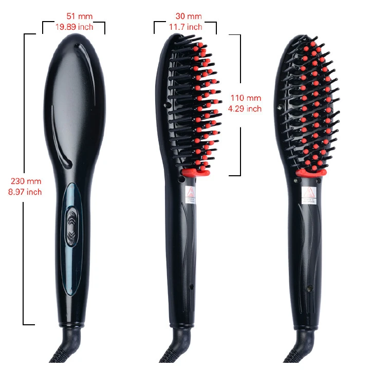 Ceramic Electric Hair Straightening Brush Hair Straightener Comb &amp; Dry Hair Accessories &amp; Tools