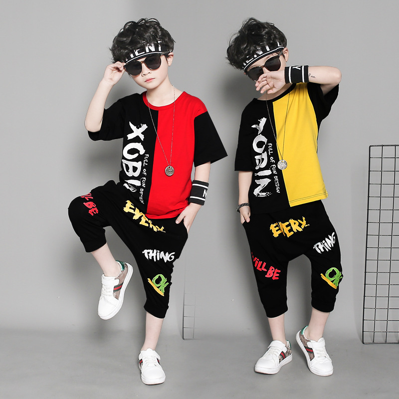 Boy Tracksuits Summer Kids Outfits Boys Clothes Sports Suits Short Sleeve Suits &amp; Blazers