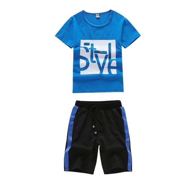 Boys Clothes Set Short Sleeve T-Shirt +Pants Summer Kids Boy Sports Suit  T-shirts &amp; Polos