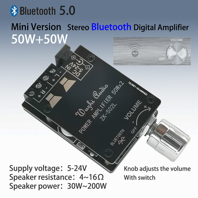 MINI Bluetooth 5.0 Wireless Audio Digital Power amplifier Stereo VoIP Phones &amp; Devices
