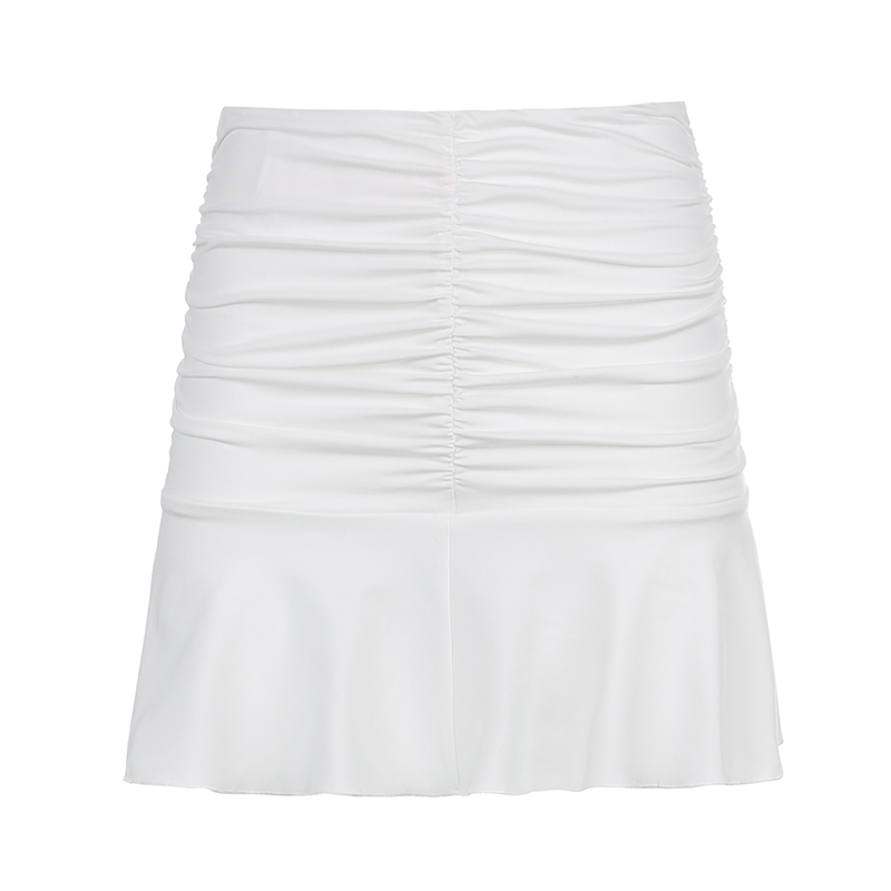 1pcs  Mini Skirt Lady Trendy Y2K Summer Beachwear White Accessory Harajuku Skirts