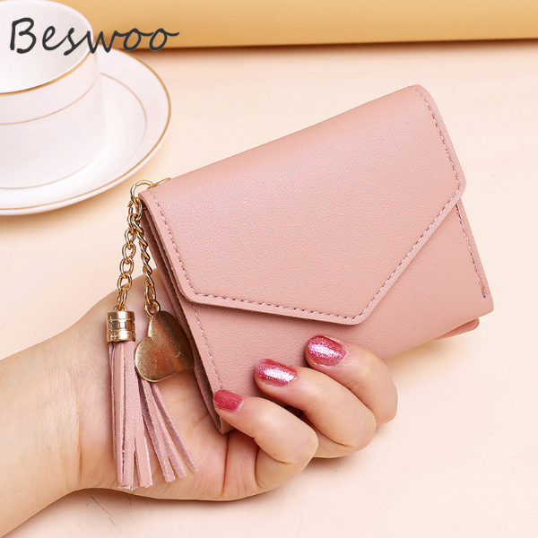 Women's Wallets Short Tassel Pendant Wallet Coin Purses Clutch Money Bag Cute Female Wallet