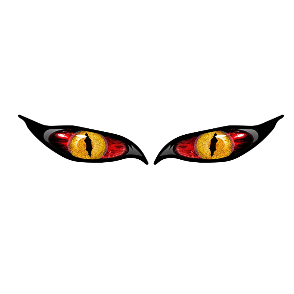 Personality Car Stickers Funny Yellow Red Blue Evil Eyes Zombie Sunscreen Exterior Accessories