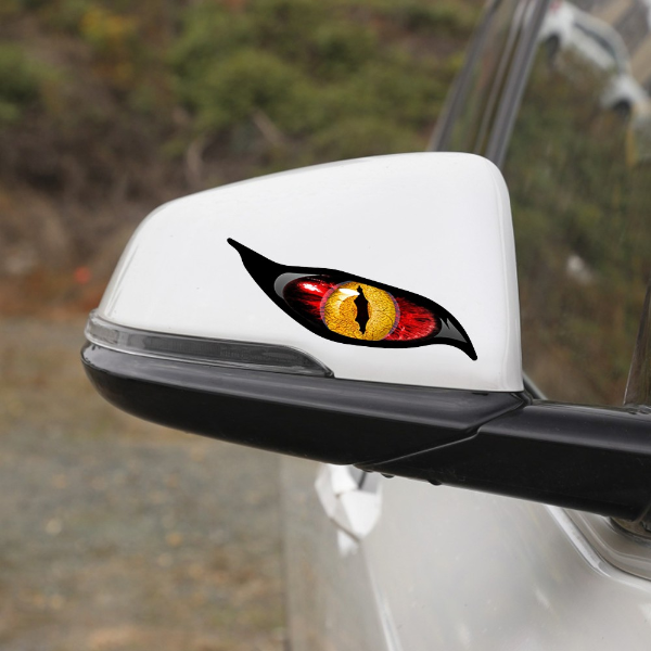 Personality Car Stickers Funny Yellow Red Blue Evil Eyes Zombie Sunscreen Exterior Accessories