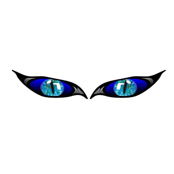 Personality Car Stickers Funny Yellow Red Blue Evil Eyes Zombie Sunscreen Exterior Accessories