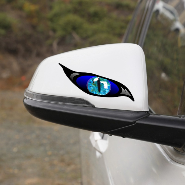 Personality Car Stickers Funny Yellow Red Blue Evil Eyes Zombie Sunscreen Exterior Accessories