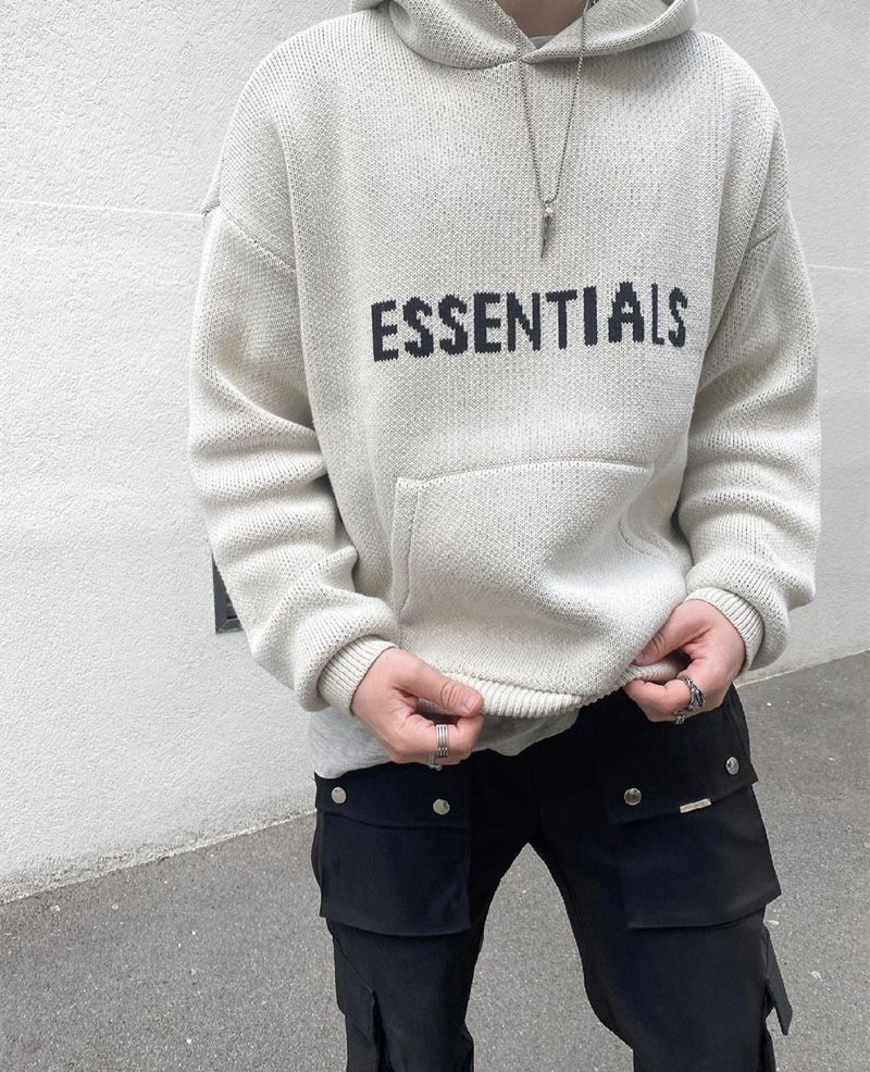 Essentials Knitted Pullover Kanye West Hooded Men's and Women's Sweater Sweatshirts, Cardigans & Hoodies