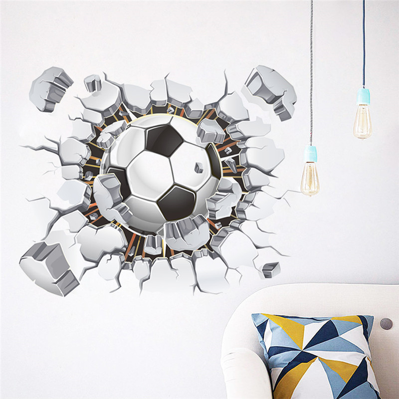 football Soccer wall stickers for kids rooms Children bedroom wall decals boys Home Decor
