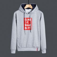 Men's spring and autumn new hooded hoodie pullover trend jacket(The size is too small/it is recommended to make it one size larger) Gray M
