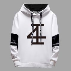 Hipster hoodie men Spring and autumn loose everything casual hoodie White 3XL