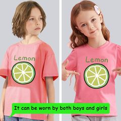 Summer boy's T-shirt short sleeve cotton jacket Pink 100cm cotton