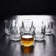 Niceone 6pcs 217ML  High Quality Spiral Glass Whiskey Glass Glassware Cup(8707 GLASS CUP 217ML 72PCS ) as the picture 217ml