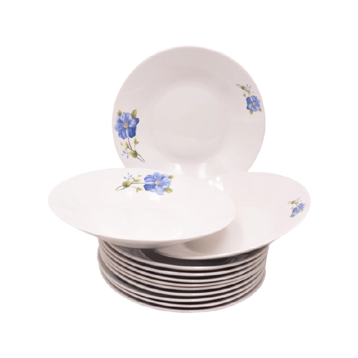 Nice One 12Pcs 8inch Classique Porcelain  Dinner Dish Plates（BYD-PLATE-51 PLATE 8INCH  ）/(BYD-PLATE-32 PLATE 8INCH 72PCS)
