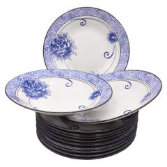 【Promotion】Nice One 12Pcs 8inch Classique  Porcelain Dinner Dish Plates（YH-PLATE-13 8INCH CIRCULAR FLOWER） 02 8inch