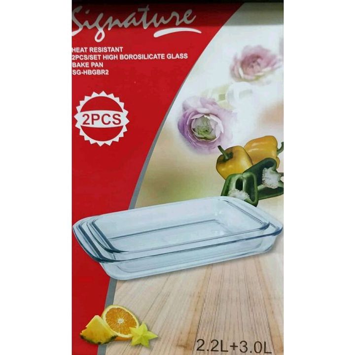 Signature Heat-resistant Microwave Safe Glass Bake Pan
