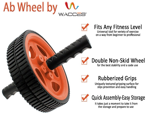 ABS Wheel Abdominal Roller Workout Exercise Arm And Waist Fitness Exerciser