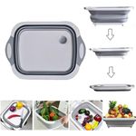 3 In 1 Collapsible Chopping Board, Basket And Rack