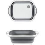 3 In 1 Collapsible Chopping Board, Basket And Rack