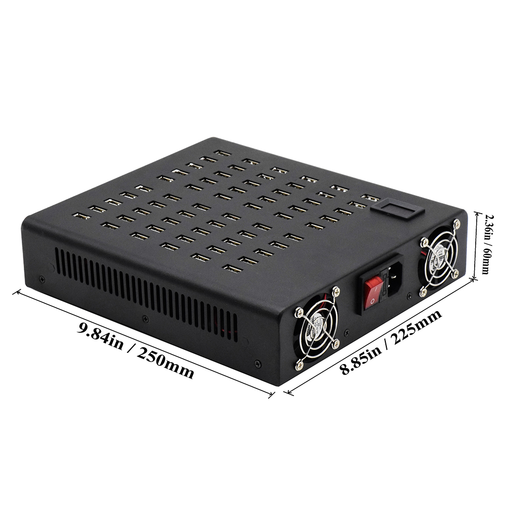 Multiple Charging Dock 600W 60 Ports Charging Station 3.0 for School Shopping Mall