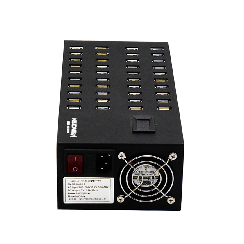 300W Industrial 40 Port USB Charging Station USB Charger for Multiple Devices