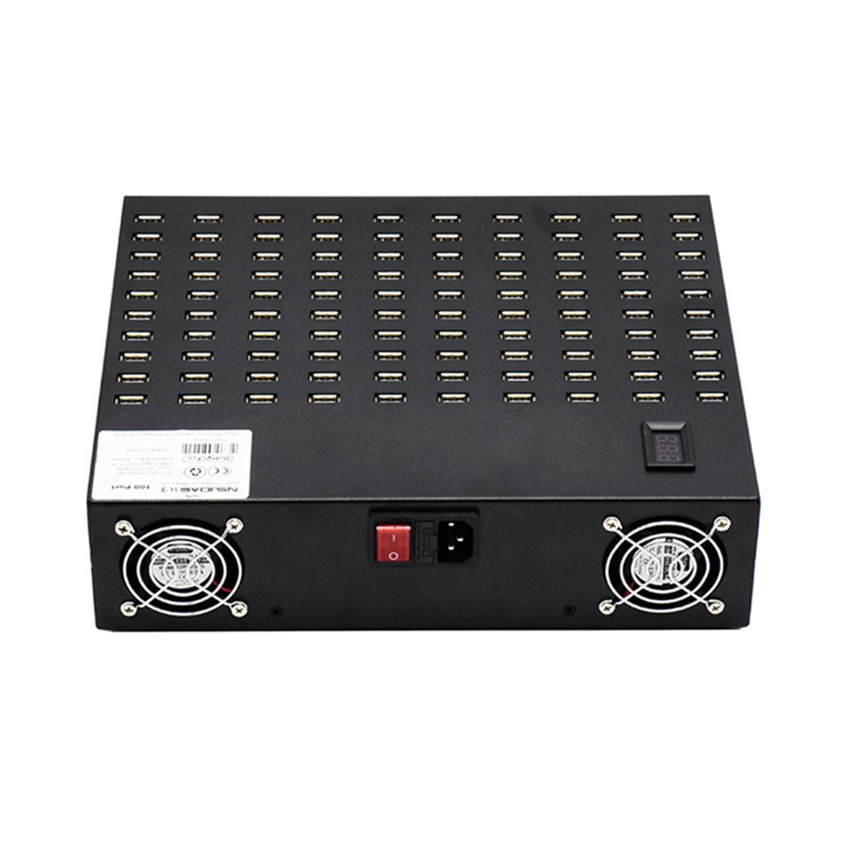 Multiple USB Charger Adapter Intelligent 100-Port USB Desktop Charger Multi Mobile Device Charge