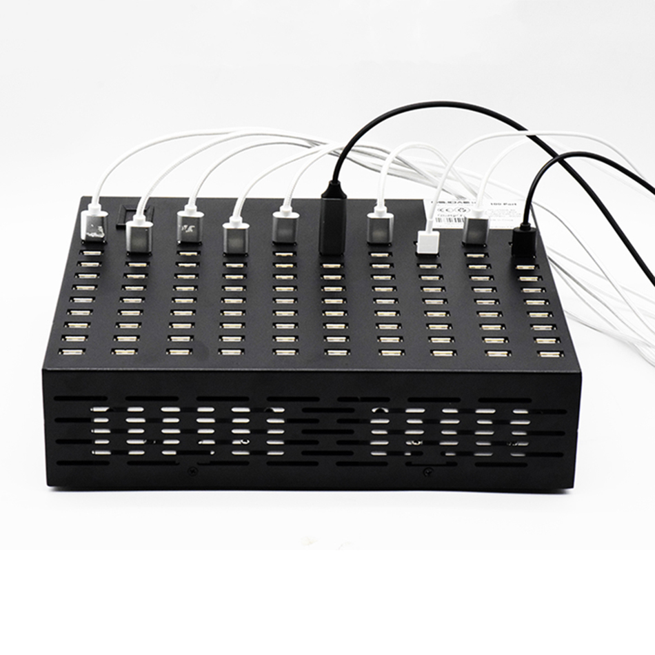 Multiple USB Charger Adapter Intelligent 100-Port USB Desktop Charger Multi Mobile Device Charge