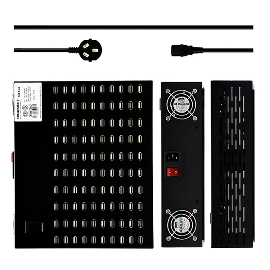 Universal Mobile Phone 100 Port Quick Charge USB Charger 800W Multi USB Charging Station Dock