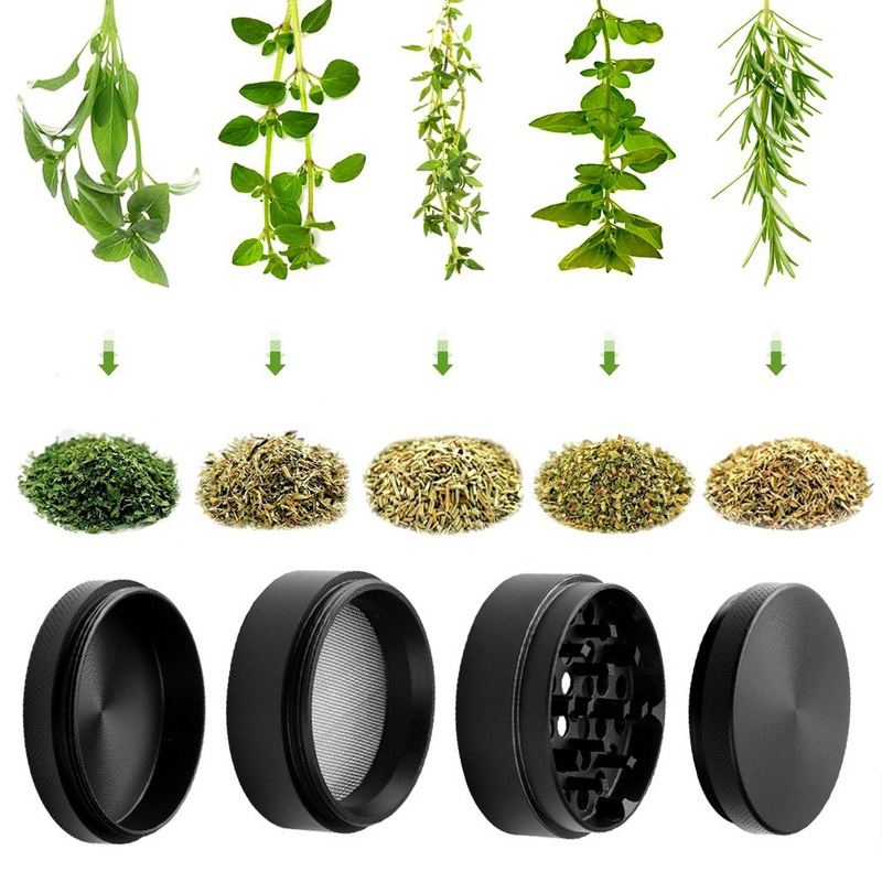 4 Layers Tobacco Grinder Herb Grinder Smoke Grinder Metal Spice Mill Grinder Crusher Kitchen Tool