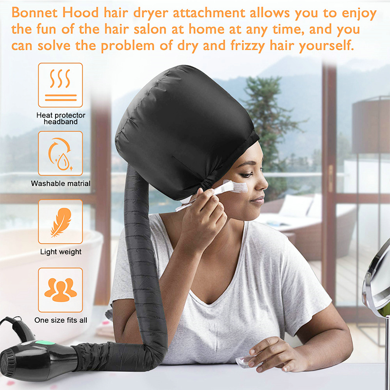 Soft Bonnet Hood Hair dryer Attachment  Hair Dryer Hair Styling and Hair Drying with Extended Hose