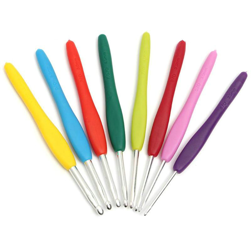 57 in 1 Full Set DIY 16 sizes Crochet Hooks Needles Stitches Knitting Craft Case Crochet Tools