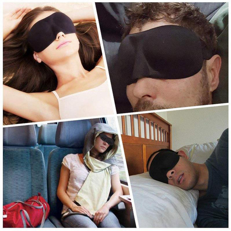 3D Sleeping Eye Mask Eyeshade Cover Soft Portable Blindfold Travel Eyepatch Rest Night Sleep Masks