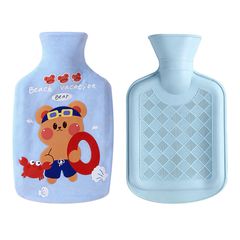 Hot Water Bottle with Soft Cover 1000ML Hot Water Bag for Neck Shoulder Pain and Hand Feet Warmer Menstrual Cramps Hot Compress and Cold Therapy Household Personal Care Blue 1000ML