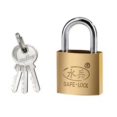 1 Pack Padlock with Key Key Lock with Wide Lock Body 38 mm Padlock Outdoor for Sheds Storage Unit Gym Locker Fence Toolbox Hasp Storage Gold 60mm x 38mm x 16mm