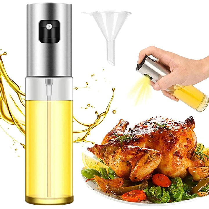 100ML Oil Sprayers Glass Bottle BBQ Olive Oil Spray Diffuser For Kitchen Dispensers Bottle Squirt Container Vinegar Soy Sauce Fuel Injection Pot Kitchen Utensils