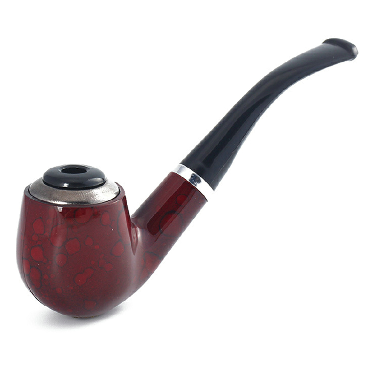 Smoking Set Smoking Pipe Handmade Brown Tobacco Pipe Classic Bent Pipes Gift Cigarette Cigar Tube