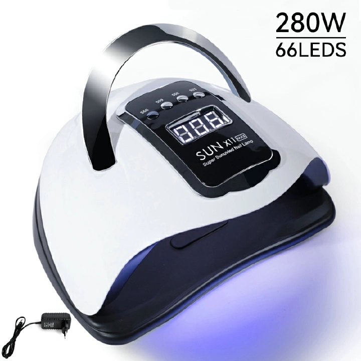 SUN X11 Max UV 280W 66LEDS Professional Nail Lamp For Drying All Nail Gel Polish With Large LCD Touch Smart Sensor Manicure Sharon Tools Smart Nail Dryer