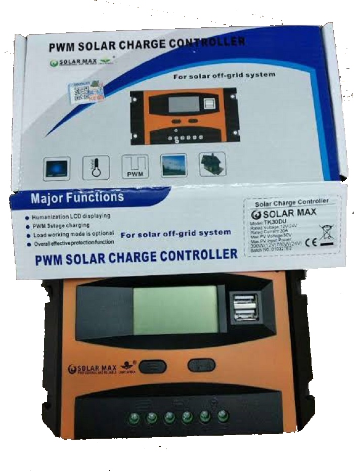 Solar Charge Controller 12V/24V Auto LCD Display 10A