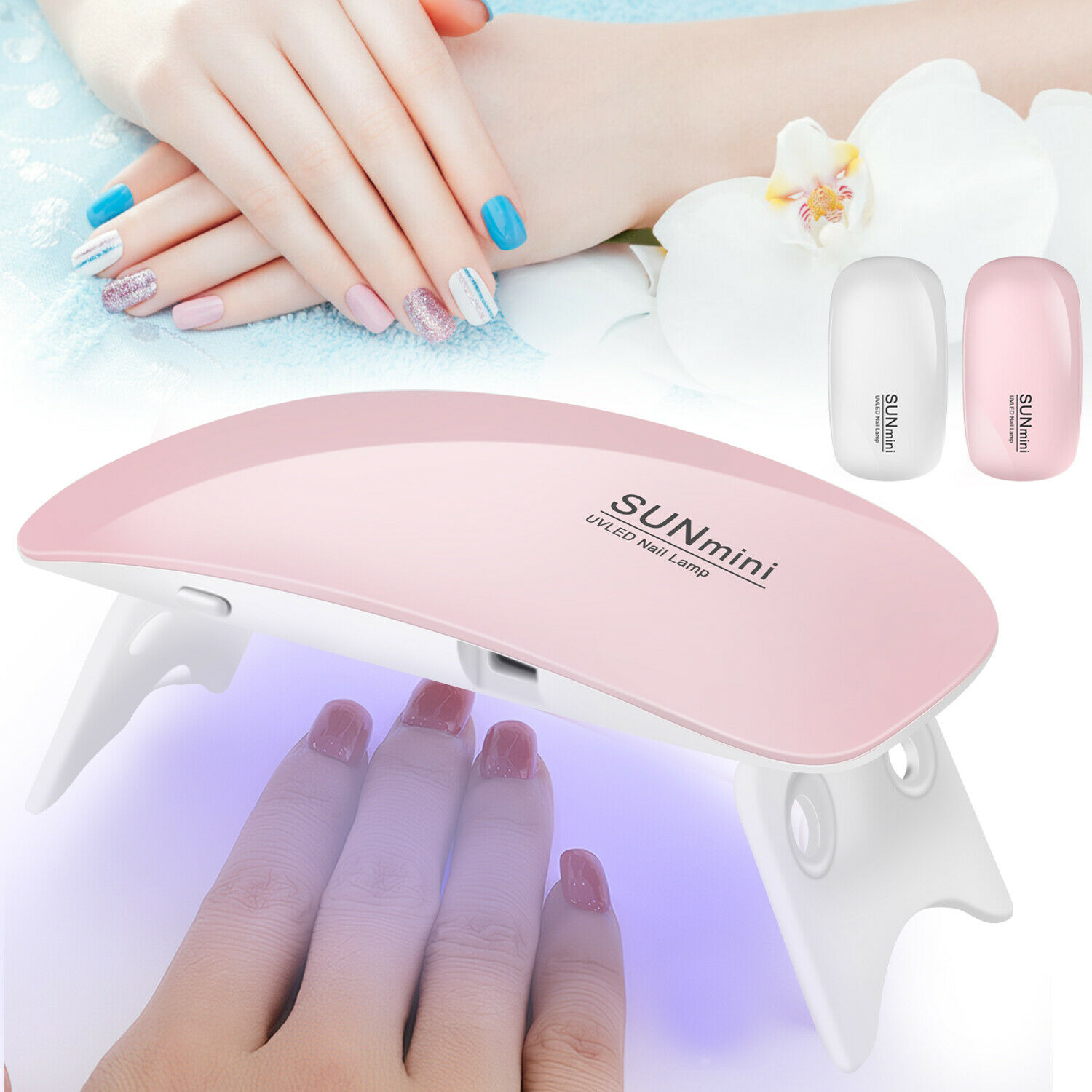 SUNmini2 USB Mini 6W UV Nail Gel Curing Lamp Light Nail Gel Polish Dryer Nail Art Machine