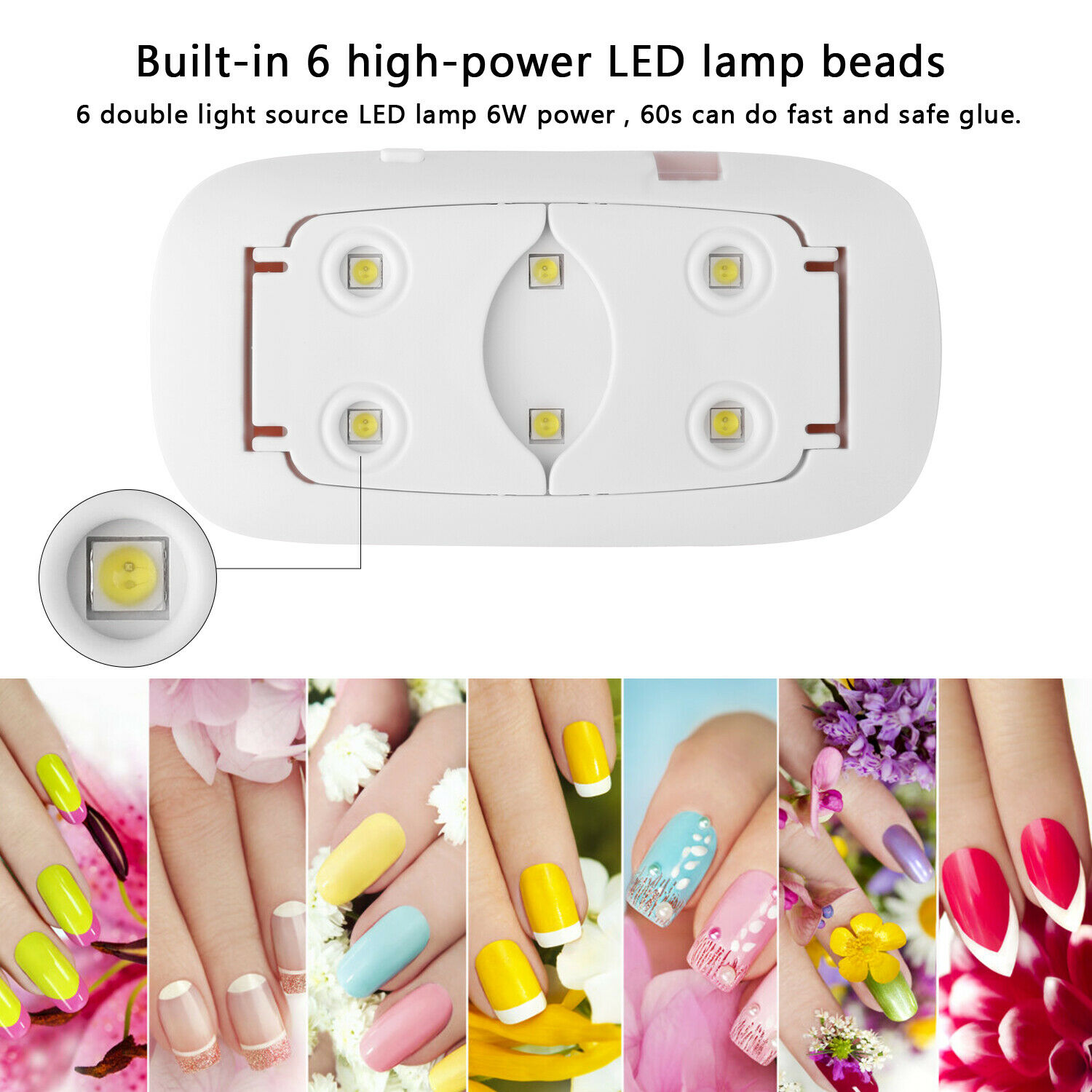 SUNmini2 USB Mini 6W UV Nail Gel Curing Lamp Light Nail Gel Polish Dryer Nail Art Machine
