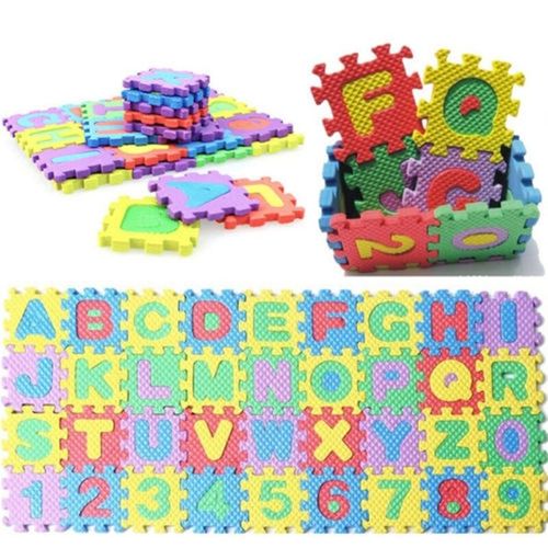 36pcs Small Size Puzzle Baby Educational Toy Alphabet Letter Numeral Foam Mat US