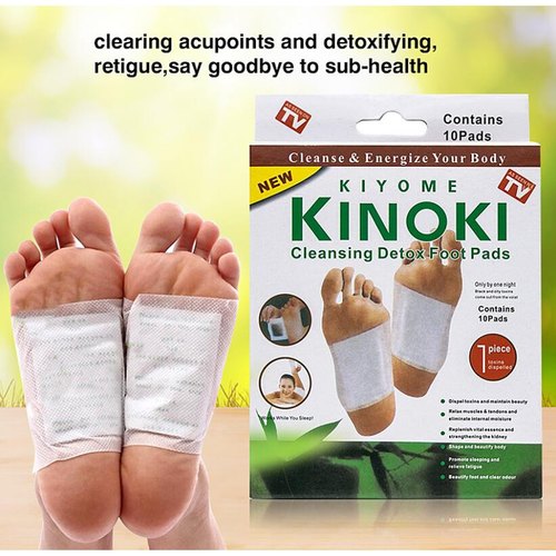 Kiyome Kinoki Detox Foot Pads Removes Body Toxins Feet Cleansing Herbal Slimming - 10 Pads