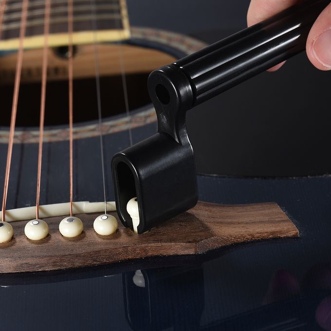 2 In 1 Guitar String Peg Winder + Bridge Pin Remover Repair