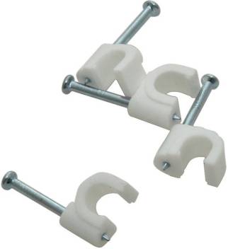 100pcs Cable Clips Mount Steel Nail Wire Wall Hanging Screw Mounting Screw